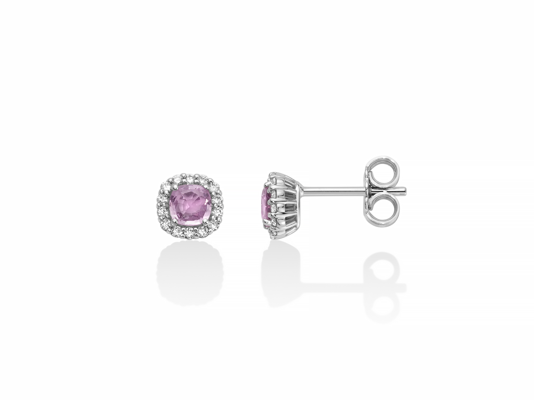Orecchini con zaffiro rosa e diamanti - ERD2635