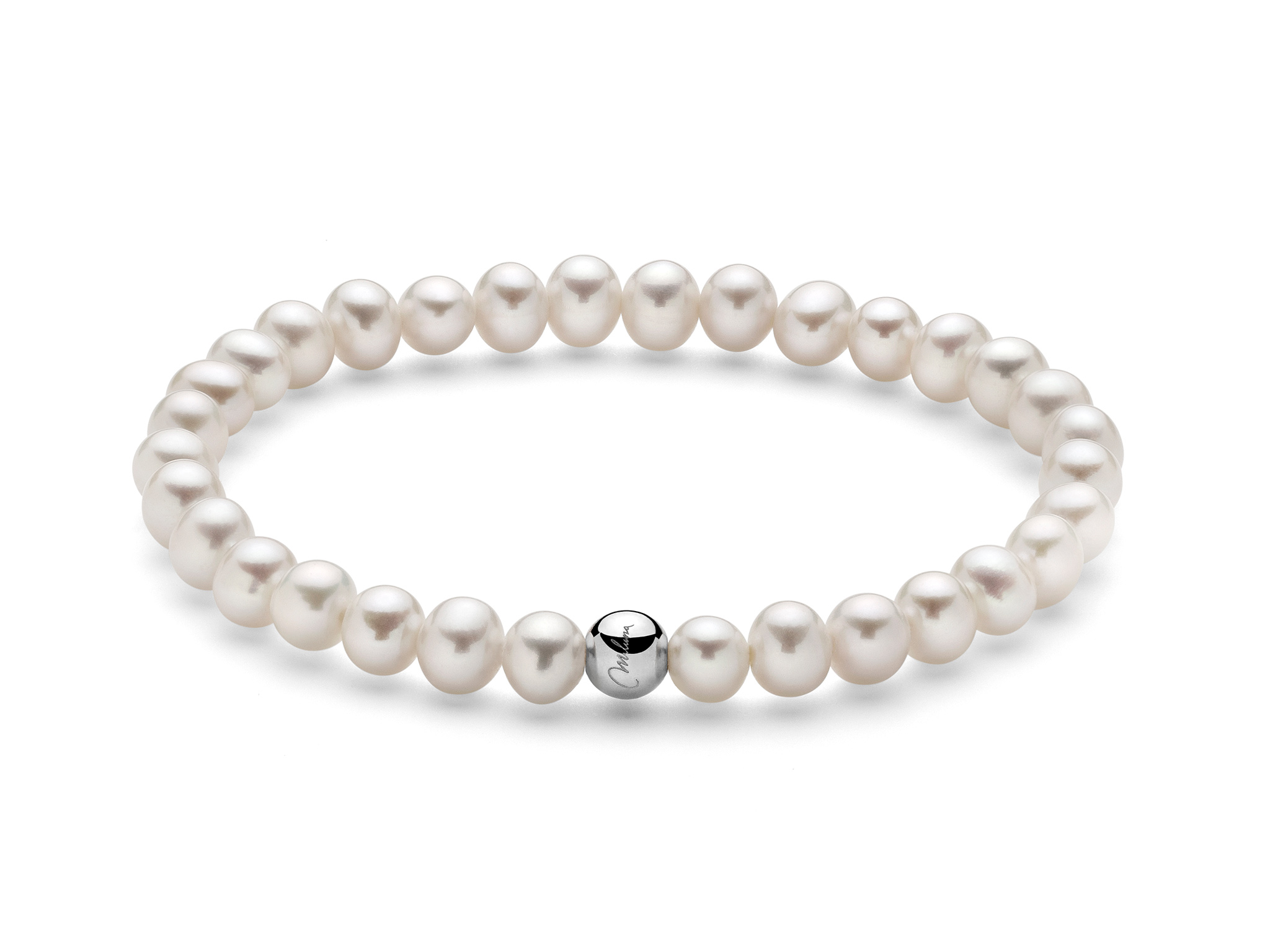 Bracciale di perle Oriente con boule in argento - PBR3036