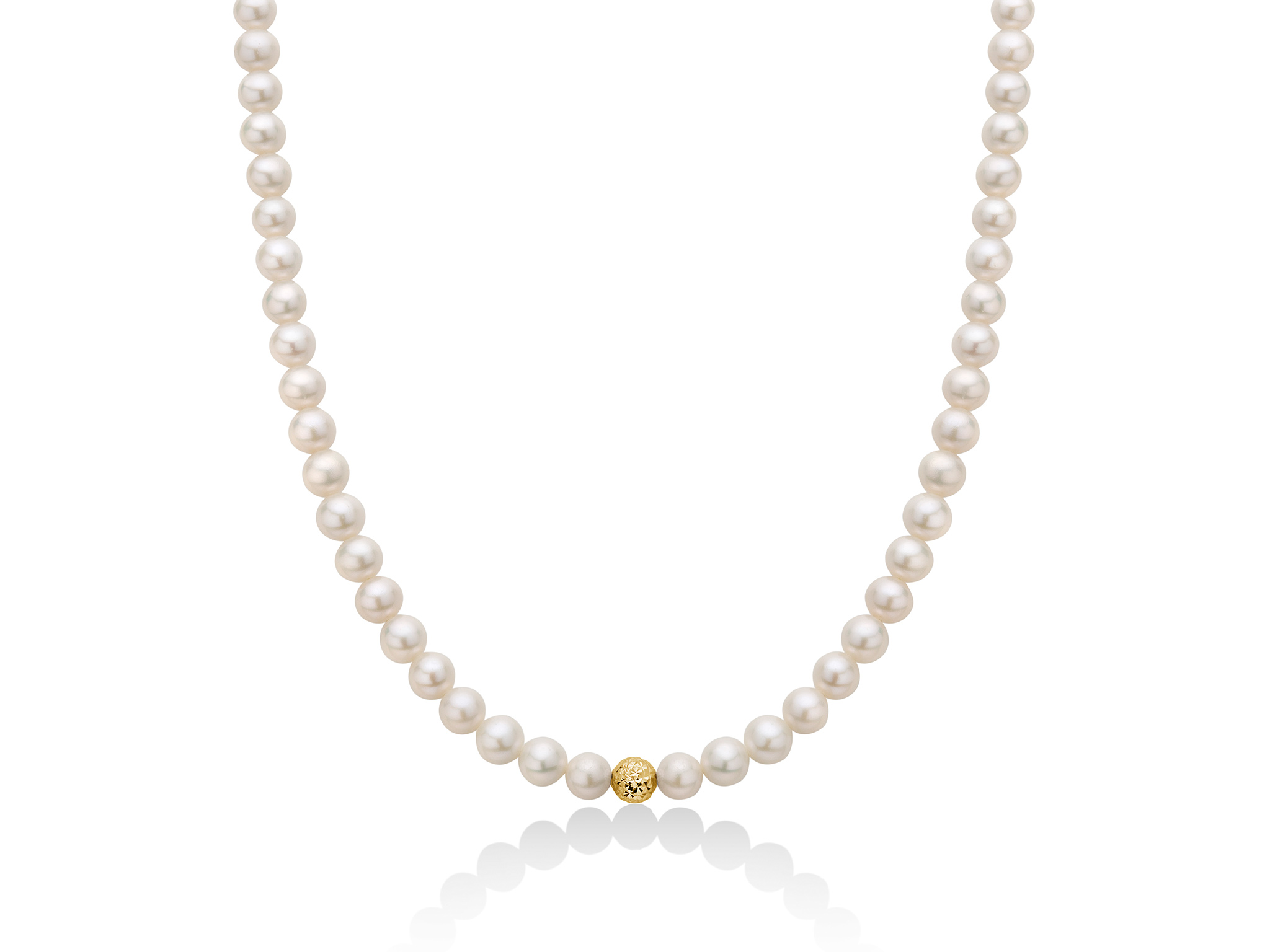 Collana di perle Oriente con boule in oro - PCL4979B