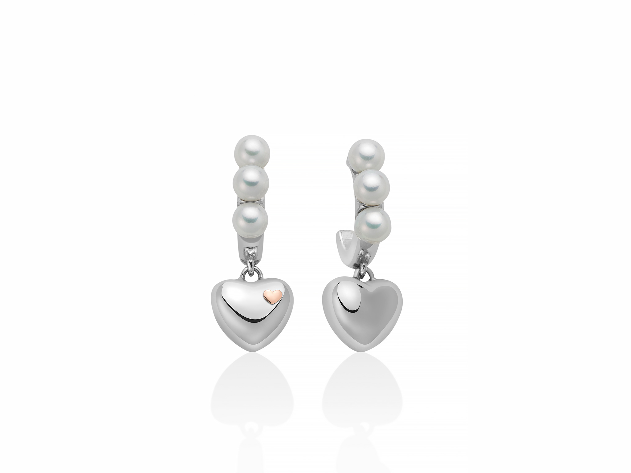 Orecchini in argento con perle e pendente - PER2681
