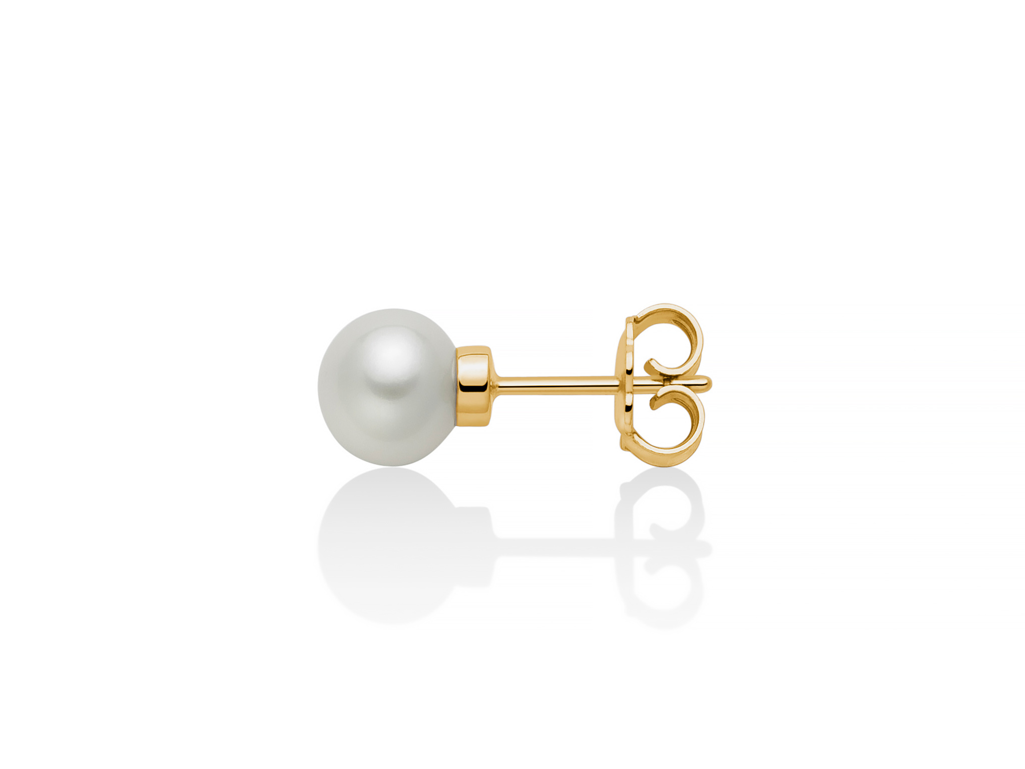 Orecchino in argento dorato con perla bianca - PER2689G