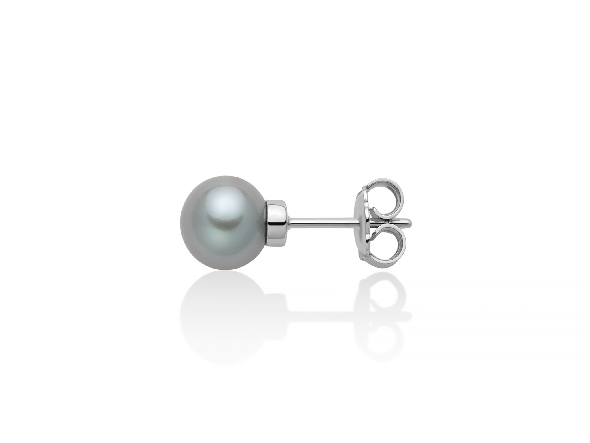 Orecchino in argento con perla grigia - PER2691